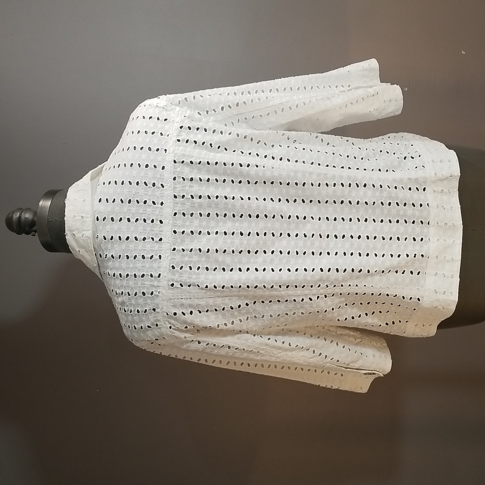 Allison Daley white eyelet jacket womens size 10 - 100% cotton - Picture 4 of 12